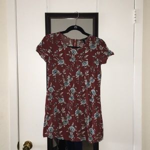 Short floral shift dress